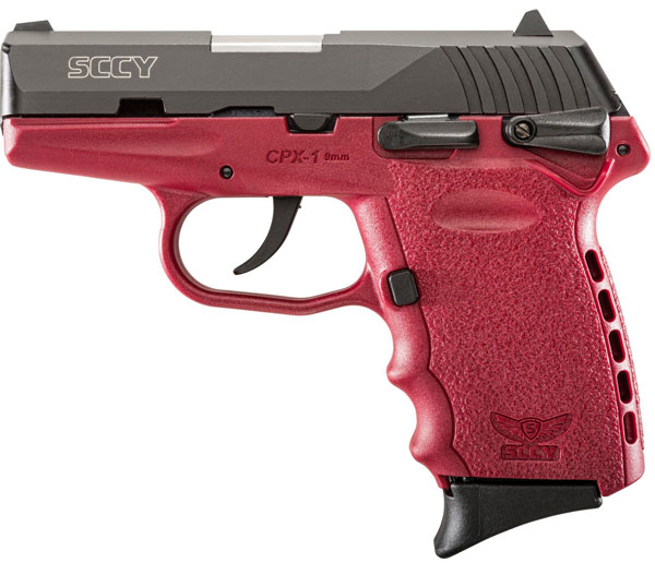 SCCY 9MM POLY RED/BLK DAO W/SAFETY - for sale