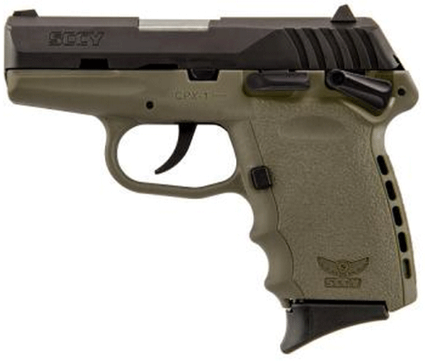 SCCY 9MM POLY FDE/BLK DAO W/SAFETY - for sale