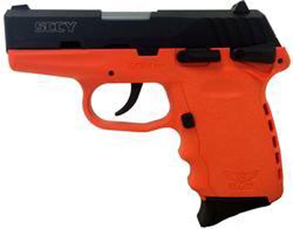 SCCY 9MM POLY ORG/BLK DAO W/SAFETY - for sale