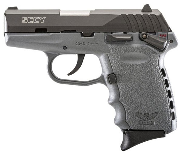 SCCY 9MM POLY GREY/BLK DAO W/SAFETY - for sale