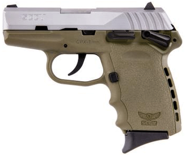 SCCY 9MM POLY FDE/SATIN DAO W/SAFET - for sale
