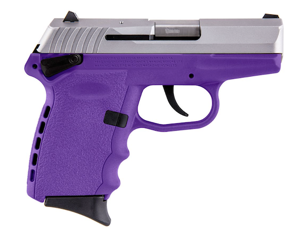 SCCY 9MM POLY PURP/SATIN DAO w/SAFE - for sale
