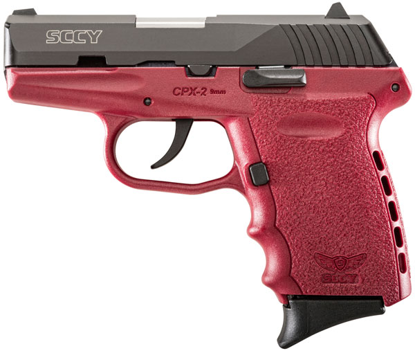 SCCY 9MM POLY RED/BLK DAO 2MAGS - for sale