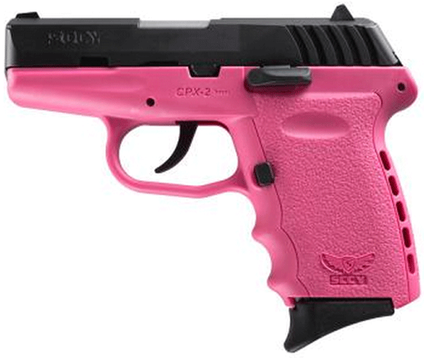 SCCY 9MM POLY PINK/BLK DAO 2MAGS - for sale