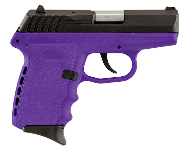 SCCY 9MM POLY PURPLE/BLK DAO 2MAGS - for sale