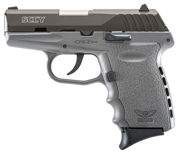 SCCY 9MM POLY GREY/BLK DAO 2MAGS - for sale