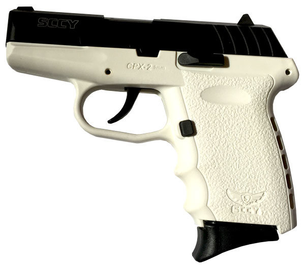 SCCY 9MM POLY WHITE/BLK DAO 2MAGS - for sale