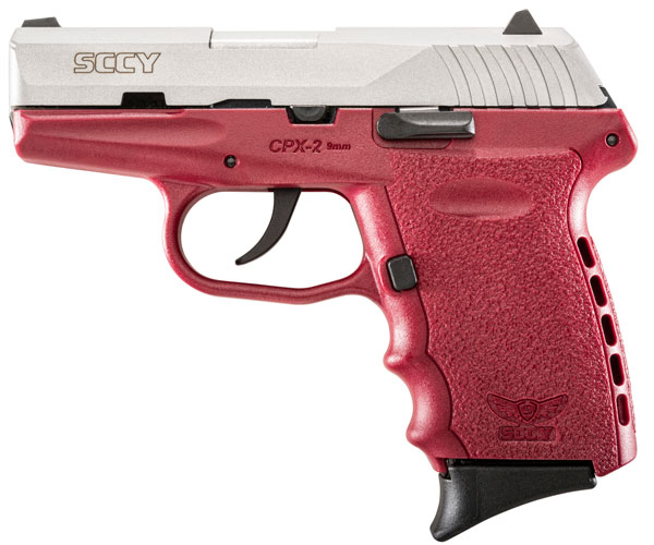 SCCY 9MM POLY RED/SATIN DAO 2MAGS - for sale