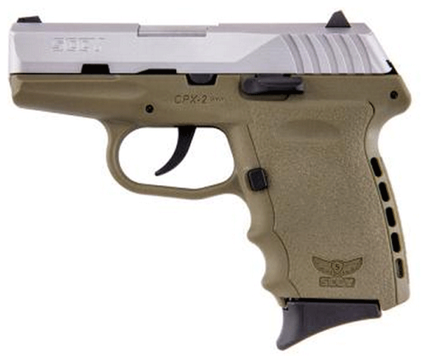 SCCY 9MM POLY FDE/SATIN DAO 2MAGS - for sale