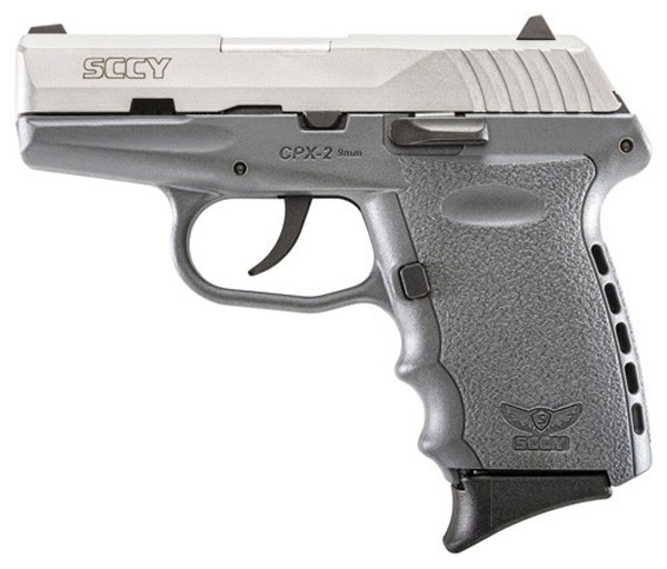 SCCY 9MM POLY GREY/SATIN DAO 2MAGS - for sale