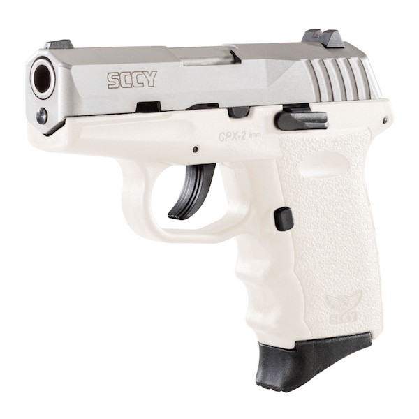 SCCY 9MM POLY WHITE/SATIN DAO 2MAGS - for sale